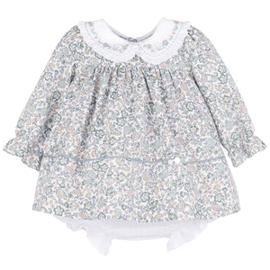 Sophie and Lucas Fall Blooms Floral Dress & Bloomers