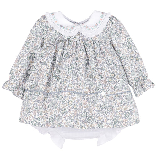 Sophie and Lucas Fall Blooms Floral Dress & Bloomers