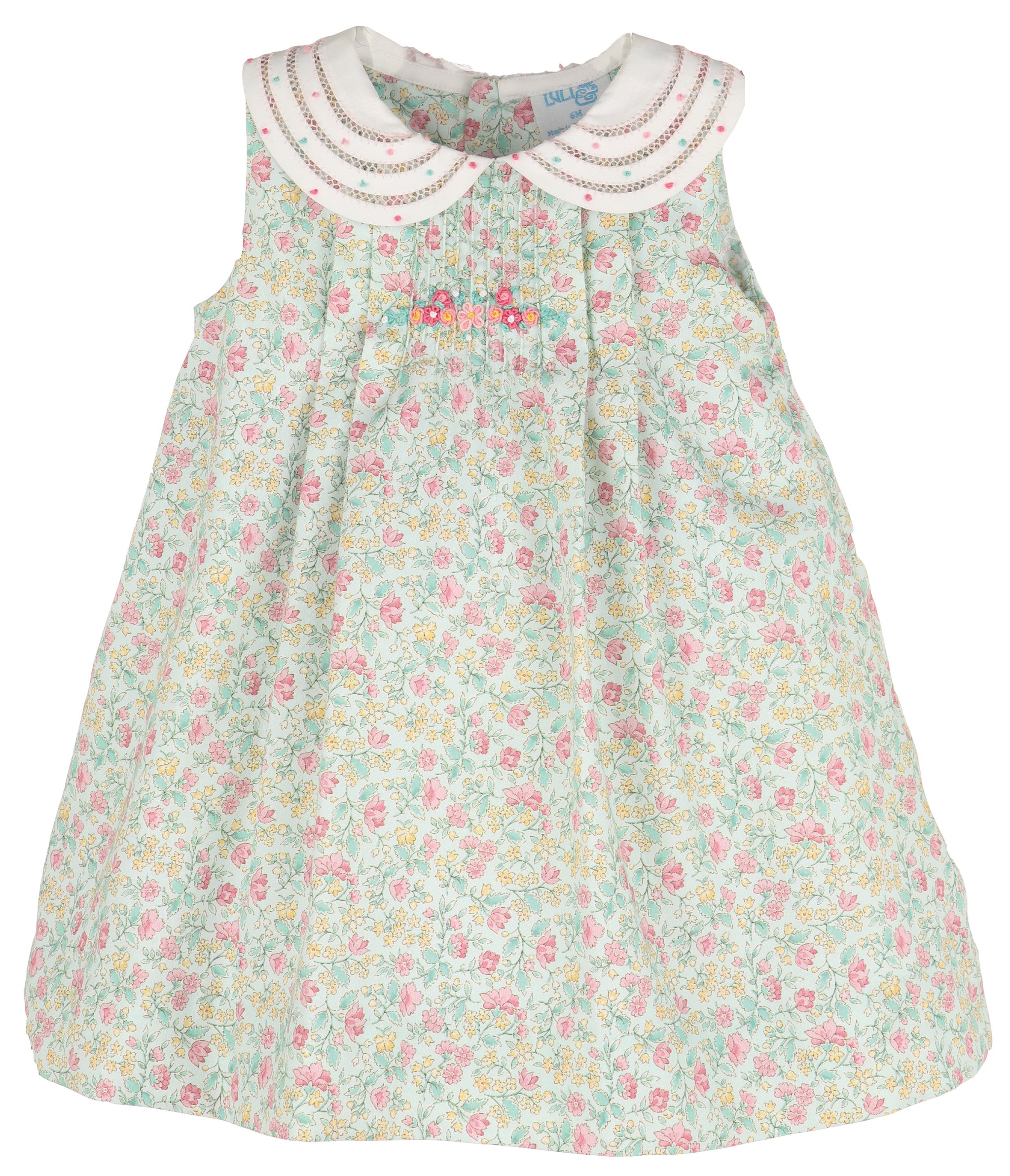 Luli & Me Aqua Randall Collar Dress