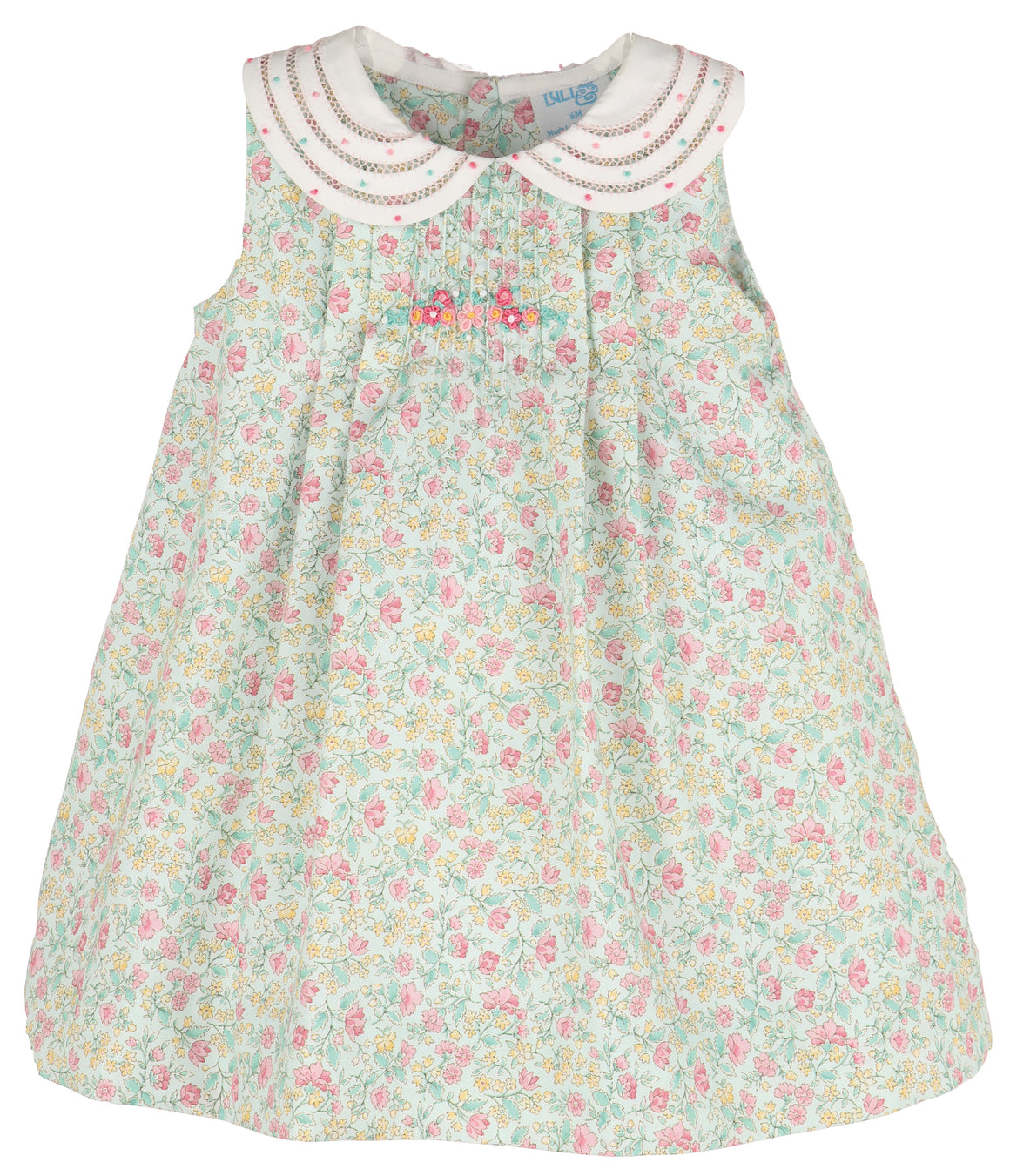 Luli & Me Aqua Randall Collar Dress