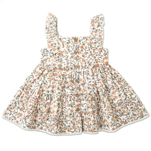 Make Make Magnolia Apricot Floral Dress