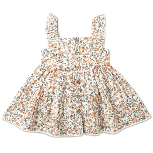 Make Make Magnolia Apricot Floral Dress