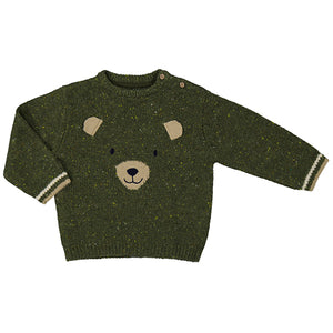 Mayoral Forest Green Bear Sweater