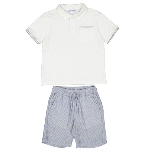 Mayoral Polo Short Set - Blue Mayoral Polo Short Set - Blue