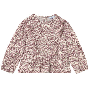 Mayoral Bambula Dusty Rose Flower Blouse