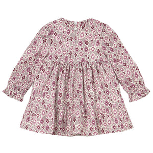 Mayoral Mauve & Dusty Pink Floral Smocked Dress