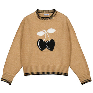 Mayoral Camel Cherry Sweater