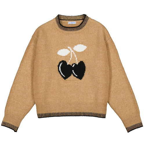 Mayoral Camel Cherry Sweater