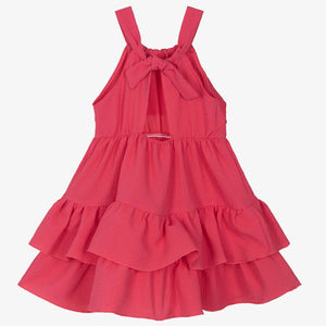 Mayoral Peony Pink Tiered Muslin Dress