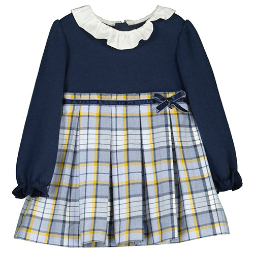 Mayoral Navy Plaid Dress