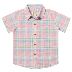 Me & Henry Pink & Blue Madras Plaid Shirt