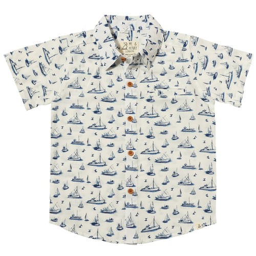 Me & Henry Nautical Boats Shirt