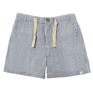 Me & Henry Navy and White Seersucker Shorts
