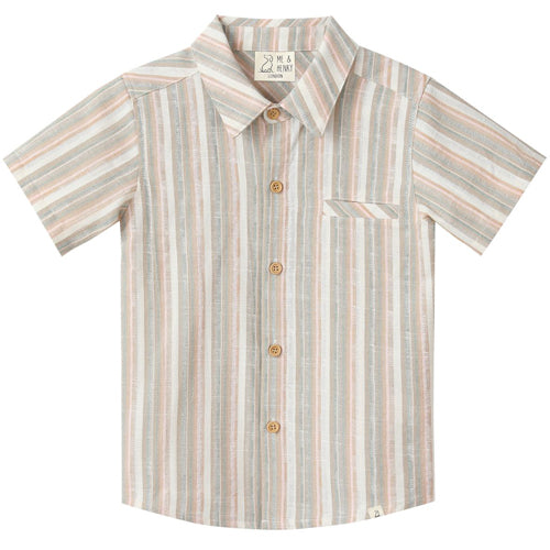 Me & Henry Newport Peach Stripe Shirt - arriving 2-18-2026