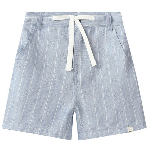 Me & Henry Crew Chambray Blue and White Stripe Shorts - arriving 2-18-2026