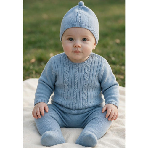 Mayoral - Blue Sweater 3 Pc Set