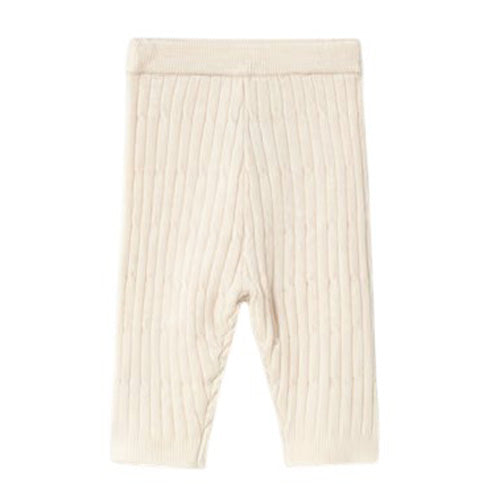 Mayoral - Ivory Ribbed Knit Leggings