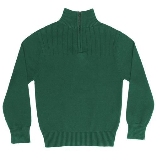 Pedal Green Zip Sweater