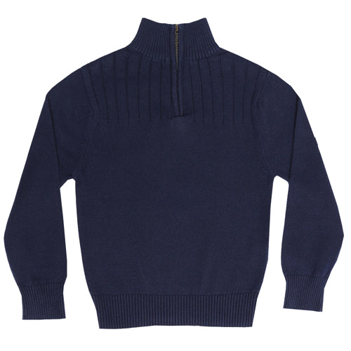 Pedal Navy Zip Sweater