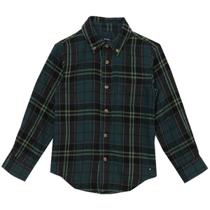 Pedal Hunter Green Plaid Shirt