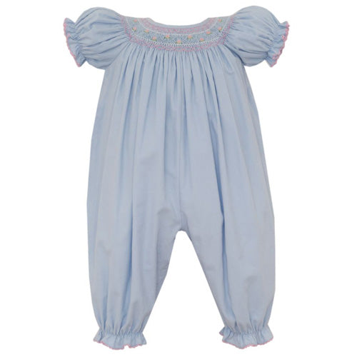 Petit Bebe - Eloise Lt Blue Corduroy Long Bubble