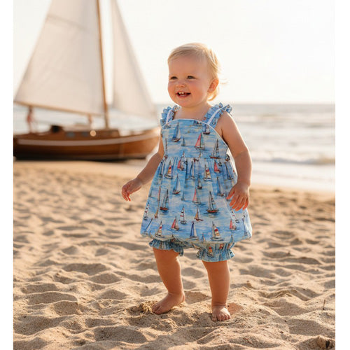 Cotton Kids - CK 5276 - Sailor Frill Back Romper