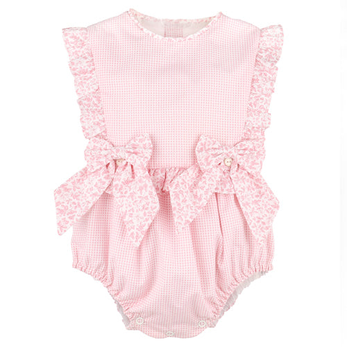 Sophie & Lucas Pink Blooms Overall Set