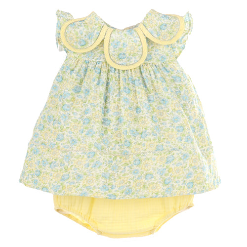 Sophie & Lucas Yellow Buttercup Petal Dress & Bloomers
