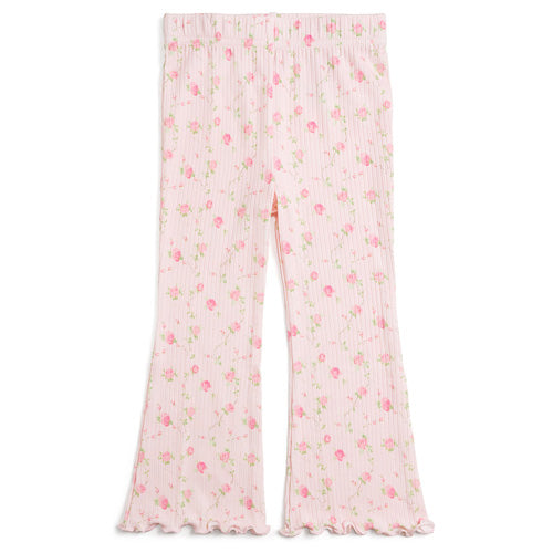 Sweet Wink Pink Rose Flare Leggings