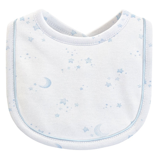 Baby Club Chic Whisper of Stars Blue Pima Cotton Bib