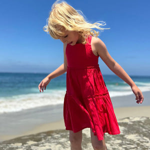 Vignette Red Tiered Dress
