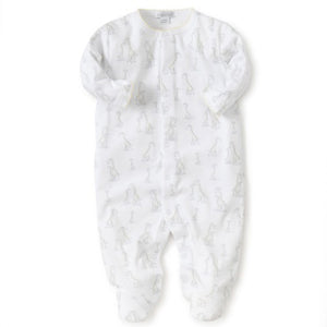 Kissy Kissy Giraffe White & Silver Footie